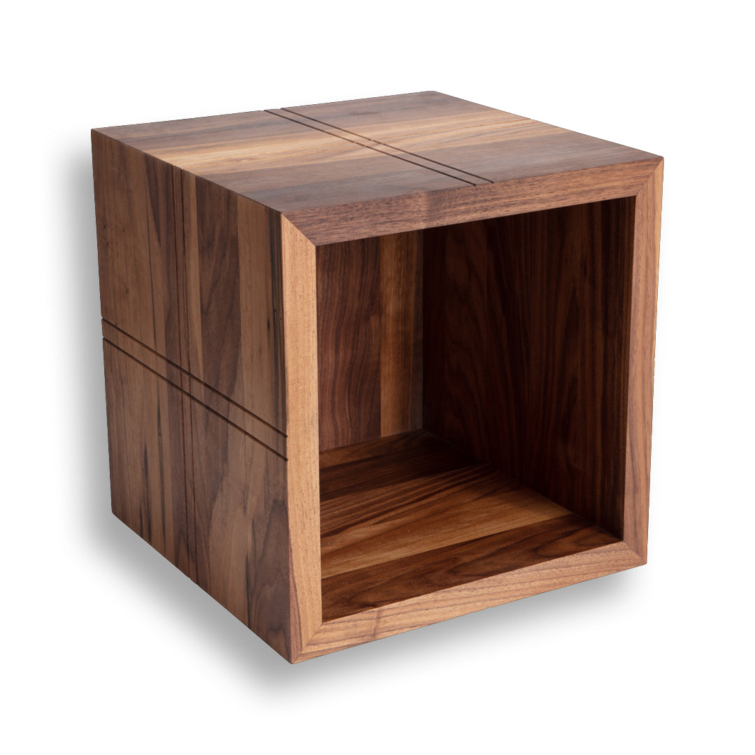 Walnut Quad Plaid Cube