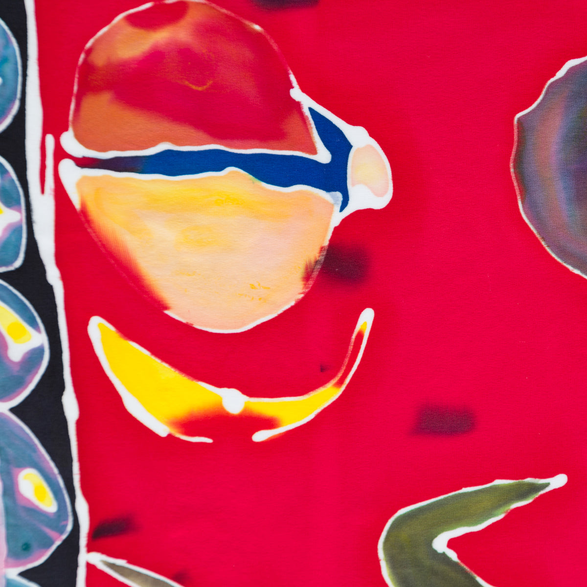 Hand-Painted Fruity Scarf