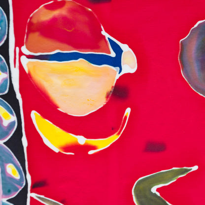 Hand-Painted Fruity Scarf