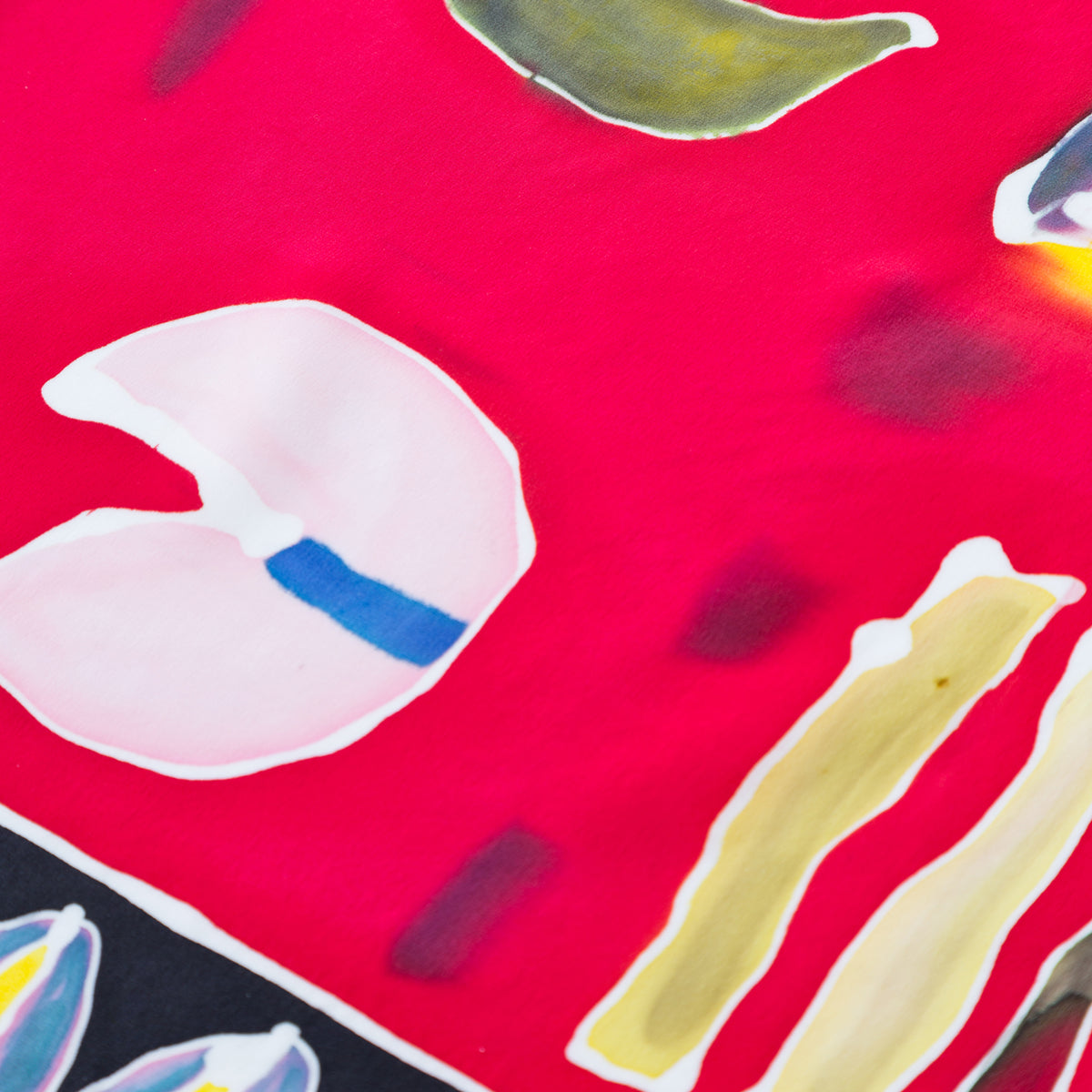 Hand-Painted Fruity Scarf