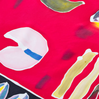 Hand-Painted Fruity Scarf
