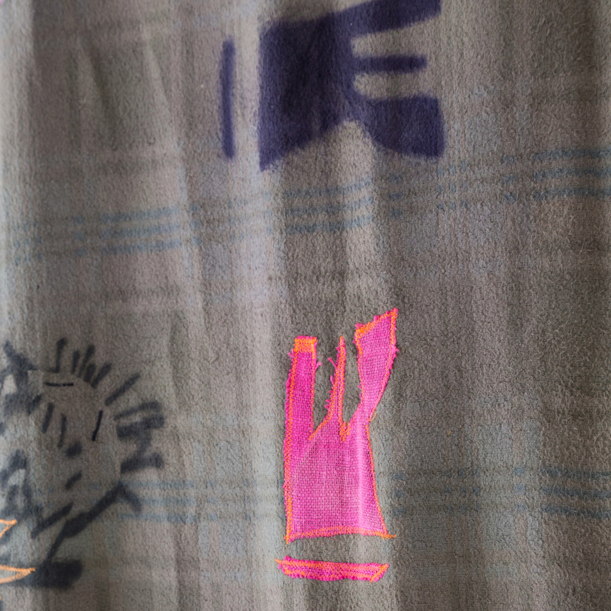 Quilt Painting 'Pattern Series 4' Tapestry Textile Art