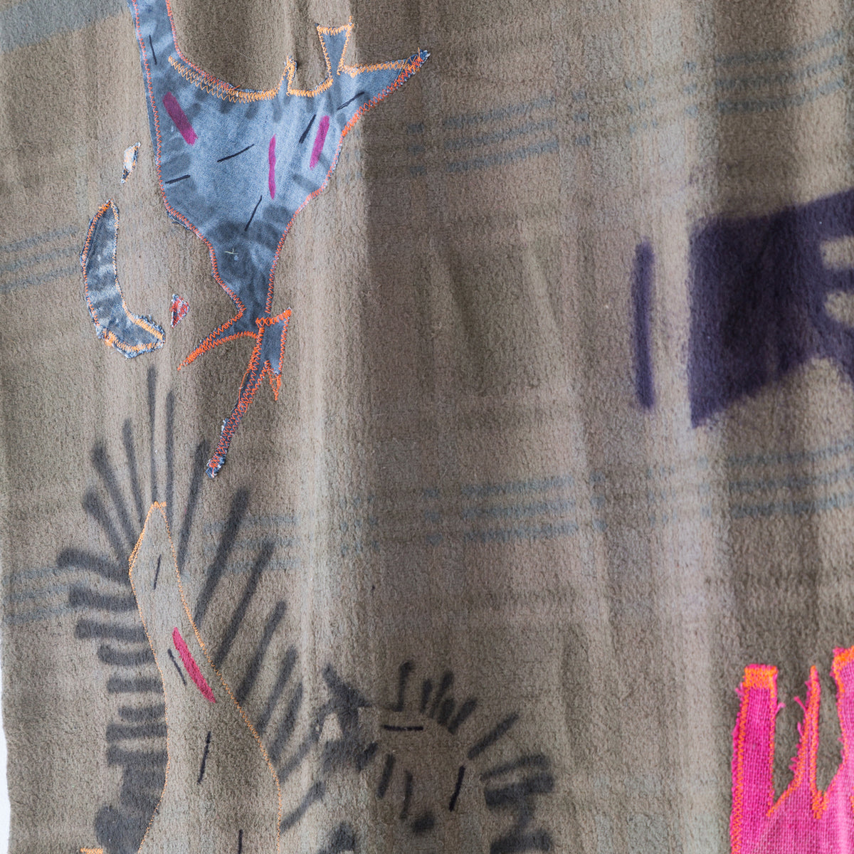 Quilt Painting 'Pattern Series 4' Tapestry Textile Art