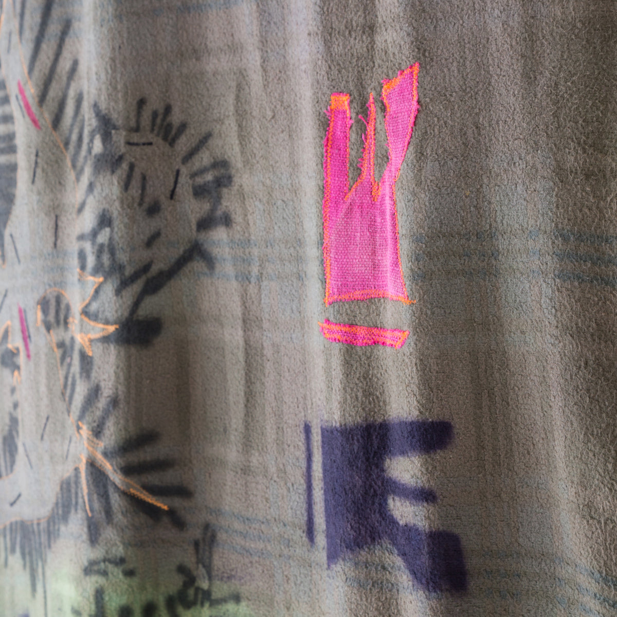 Quilt Painting 'Pattern Series 4' Tapestry Textile Art