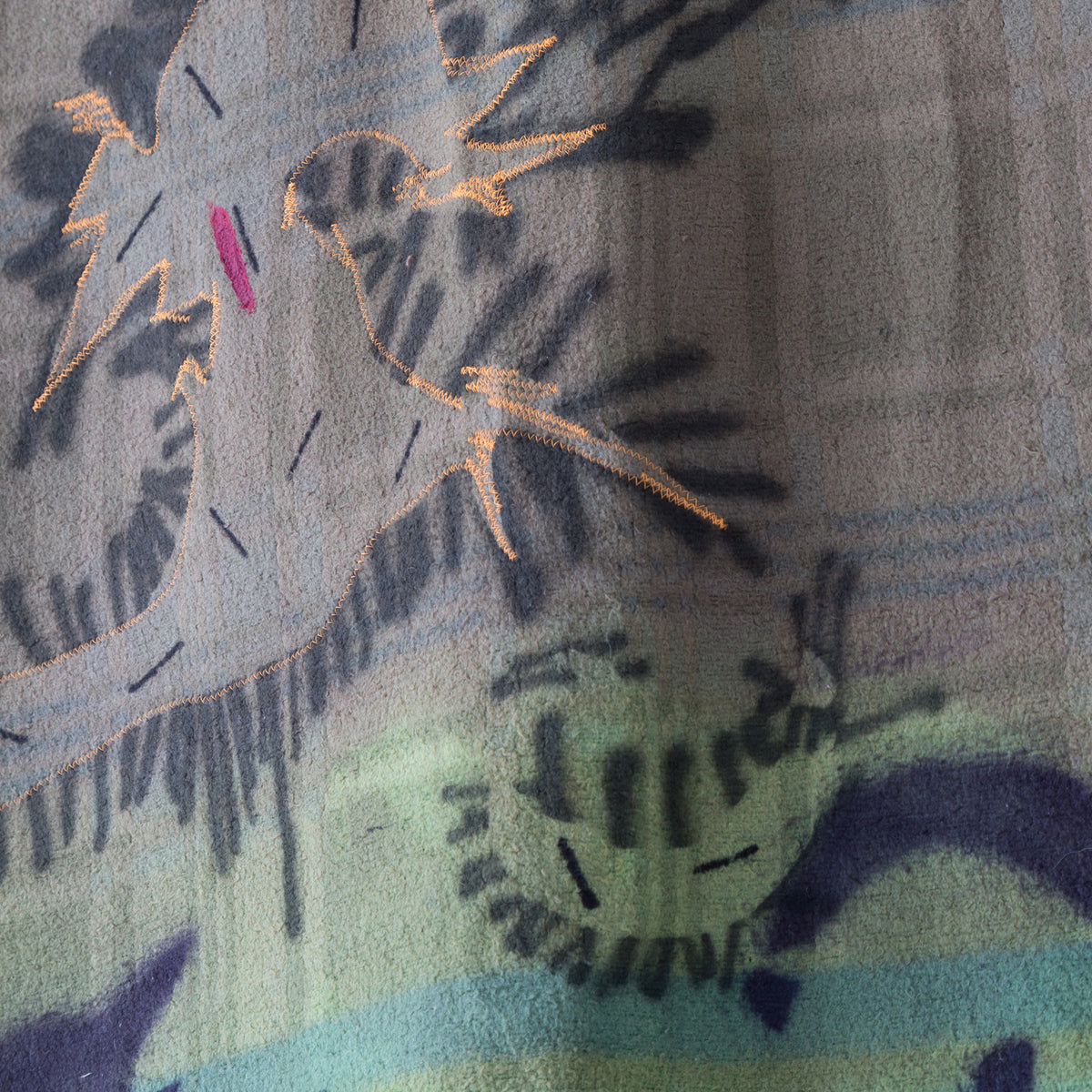 Quilt Painting 'Pattern Series 4' Tapestry Textile Art