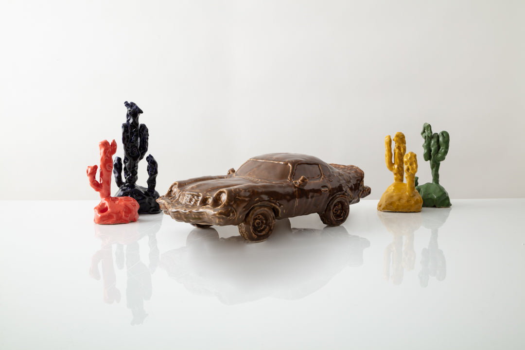 Buckskin Camaro Ceramic Sculpture