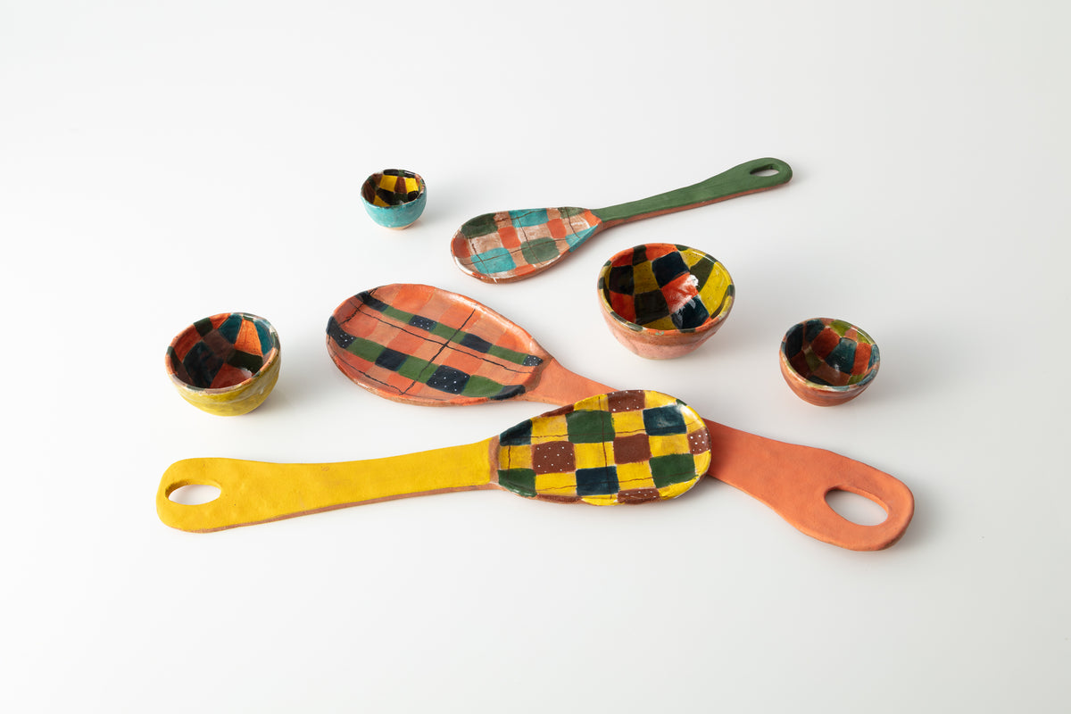 Night Walk Green Spoon / Cheese Plate