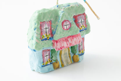 Blue House Sculptural Candle