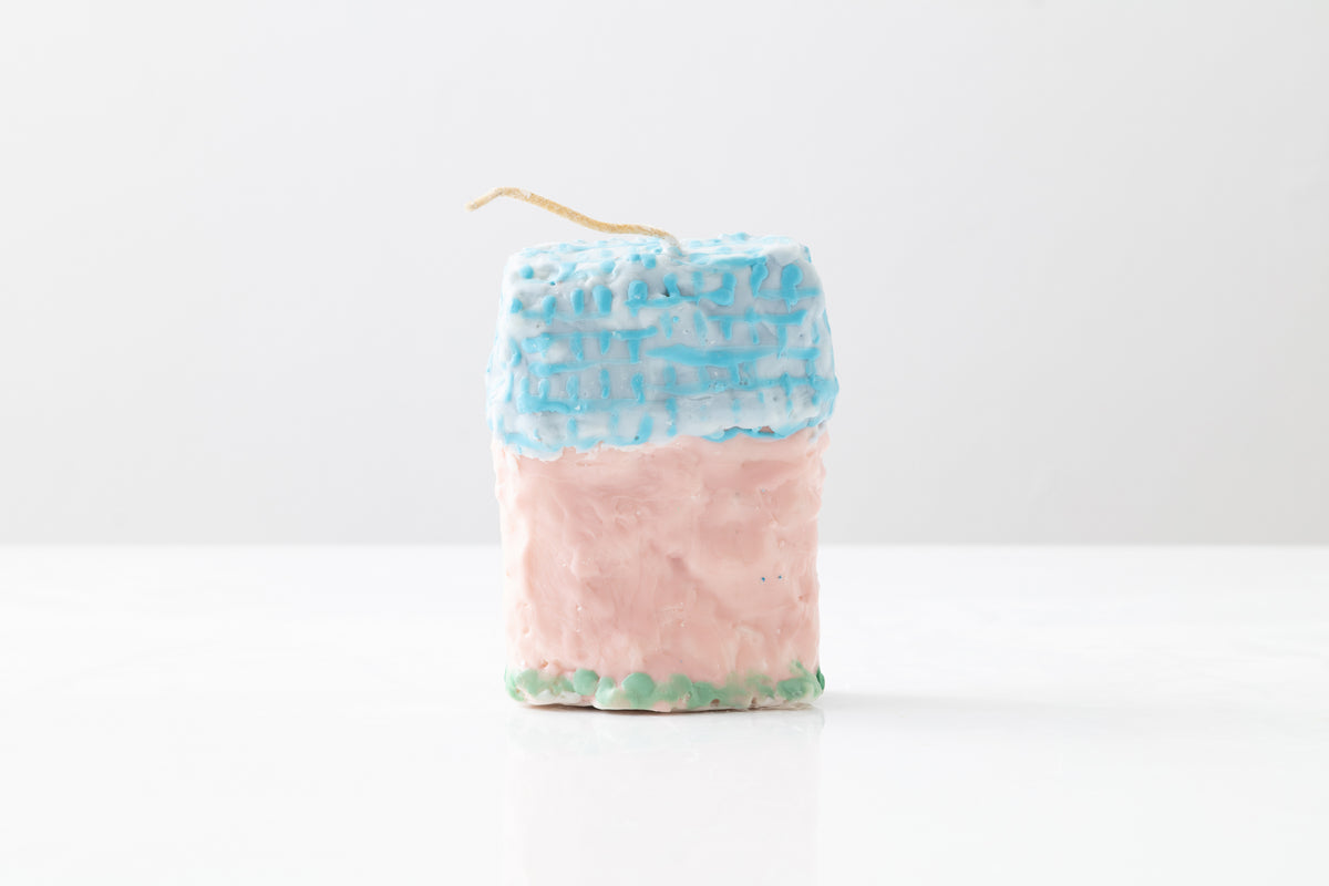 Pink House Sculptural Candle