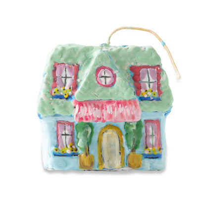 Blue House Sculptural Candle