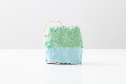Blue House Sculptural Candle