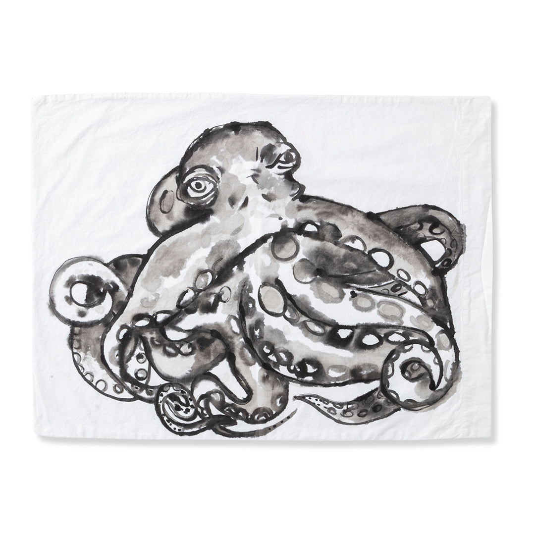 Octopus Hand-painted Cotton Pillow Cases