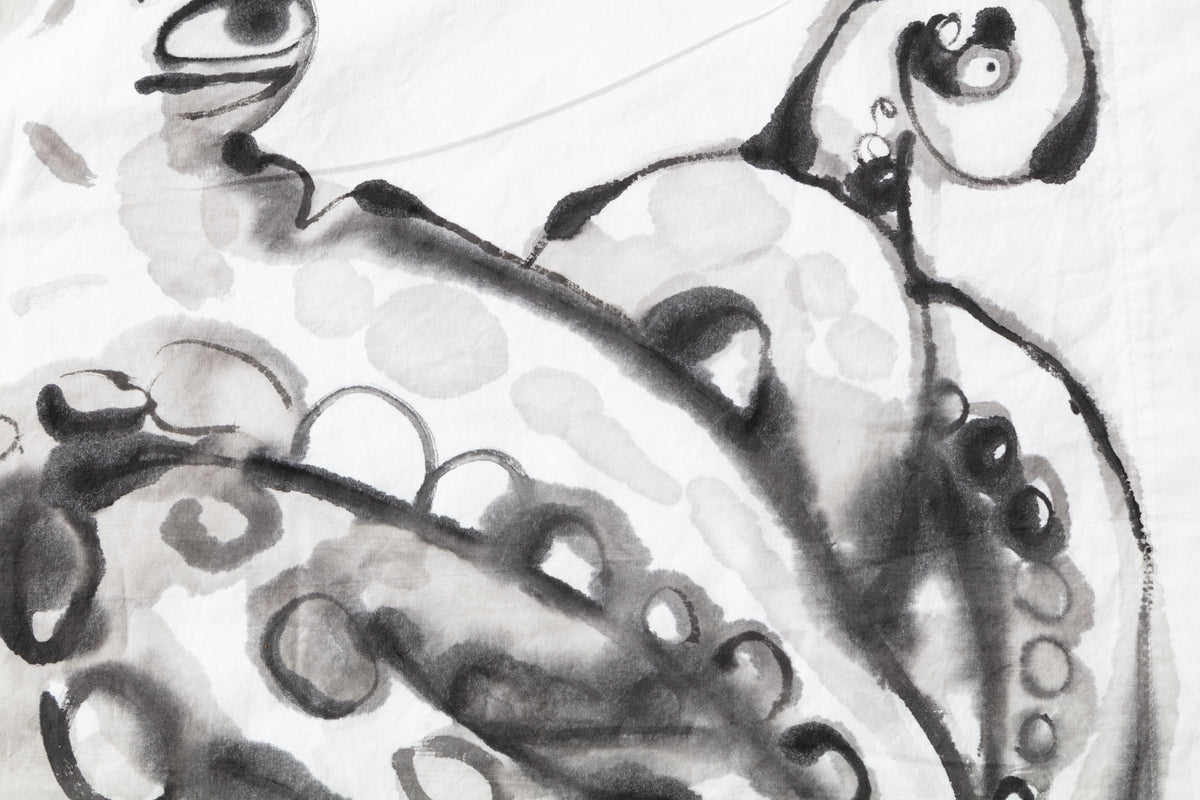Octopus Hand-painted Cotton Pillow Cases