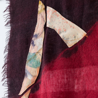 Quilt Painting Triangle 18 Wool Tapestry Textile Art