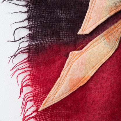 Quilt Painting Triangle 18 Wool Tapestry Textile Art