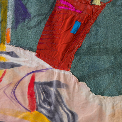 Quilt Painting 'Pie Chart' Tapestry Textile Art