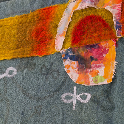 Quilt Painting 'Pie Chart' Tapestry Textile Art