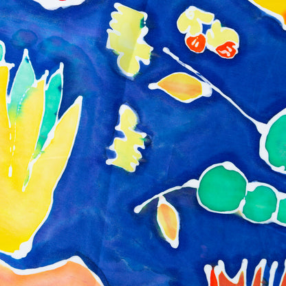 Hand-Painted Fruity Scarf
