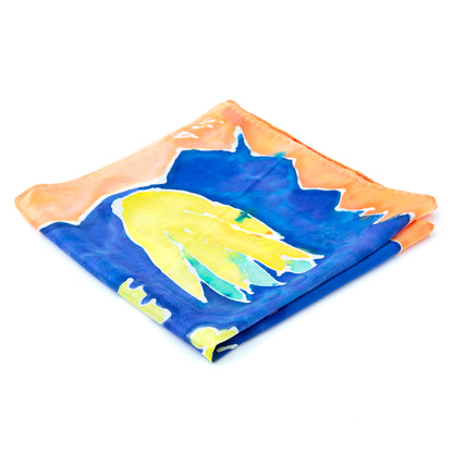 Hand-Painted Fruity Scarf