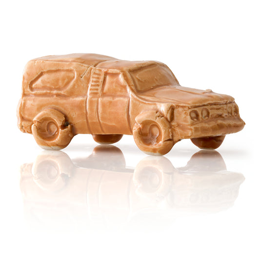 Beige Pickup Truck Miniature Porcelain Sculpture