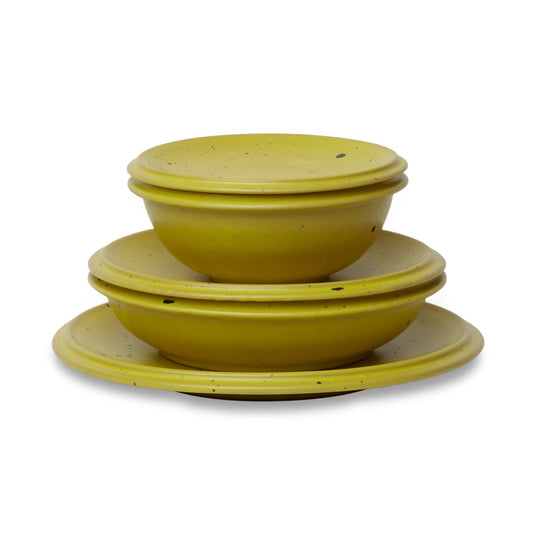 Saturn Dinnerware Saffron Speckle Satin