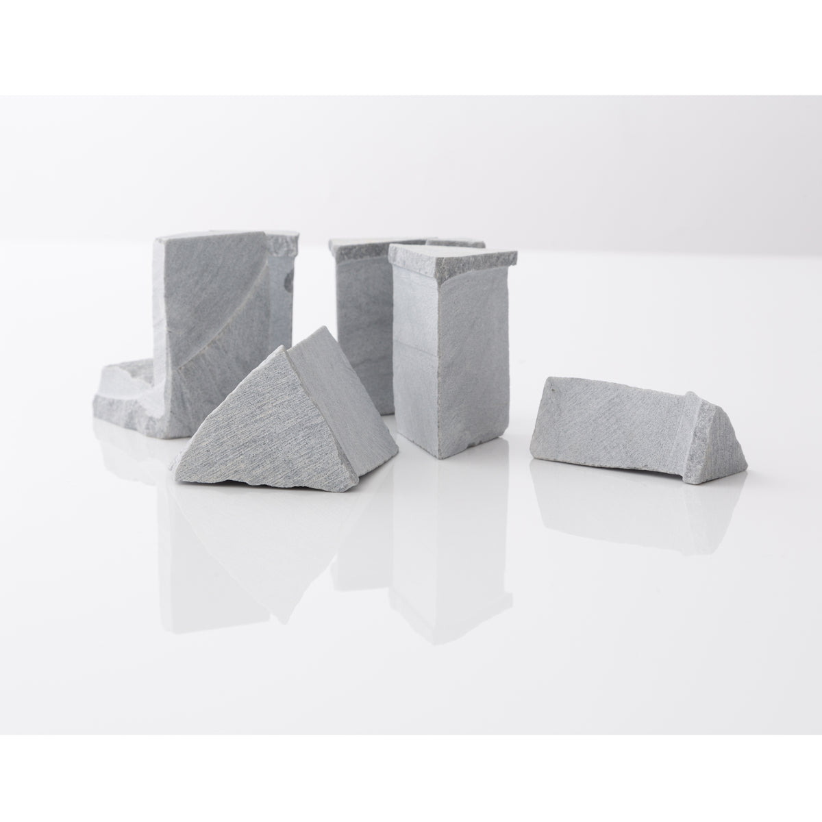 Unknown Everyday Village : Triangle Towers Marble Sculpture
