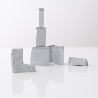 Unknown Everyday Village : Triangle Towers Marble Sculpture