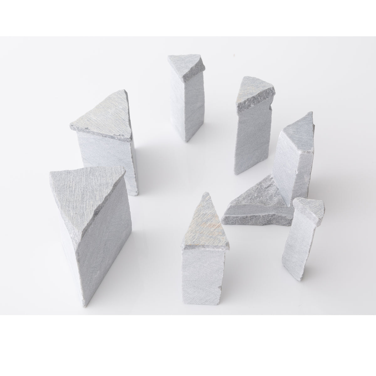 Unknown Everyday Village : Triangle Towers Marble Sculpture