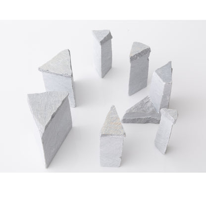 Unknown Everyday Village : Triangle Towers Marble Sculpture