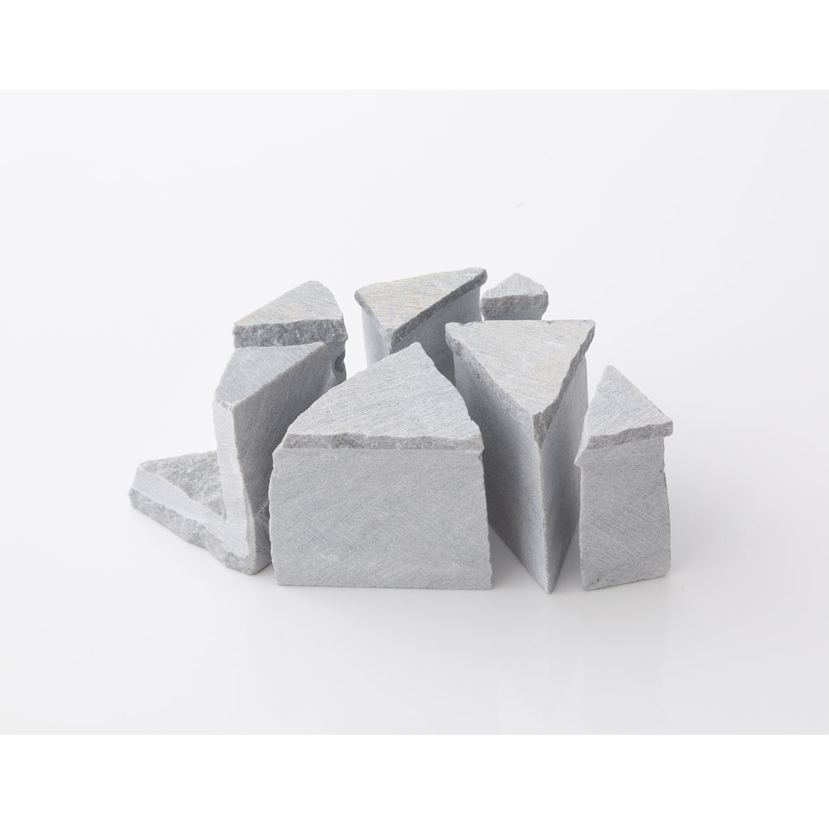 Unknown Everyday Village : Triangle Towers Marble Sculpture