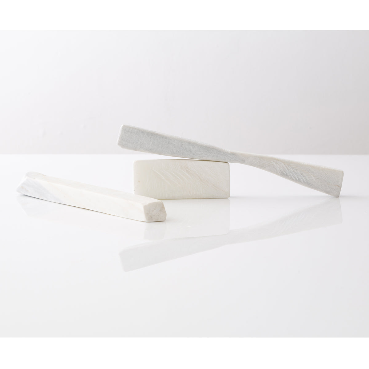 Unknown Everyday Village : Sticks In Statuario Marble Sculpture