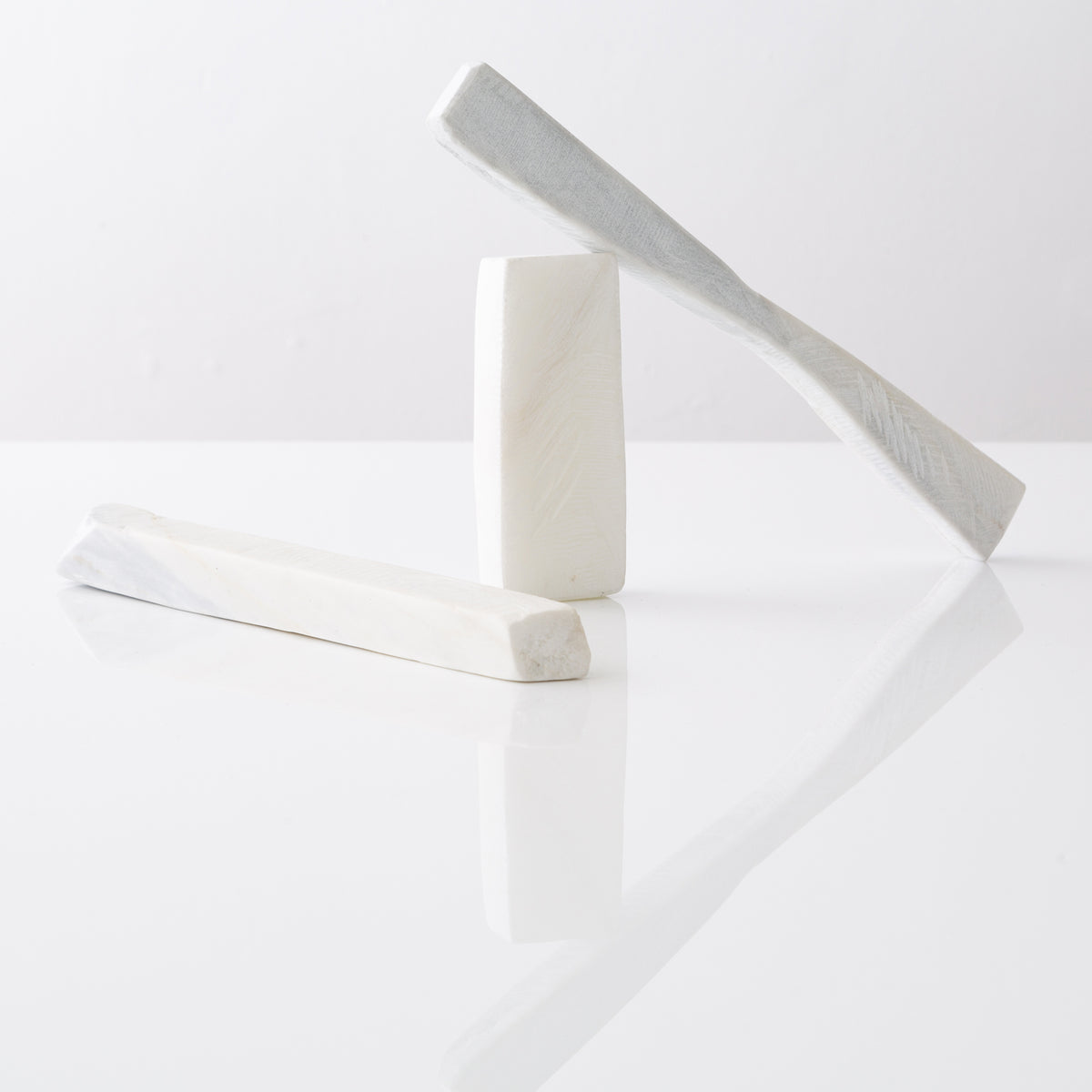 Unknown Everyday Village : Sticks In Statuario Marble Sculpture