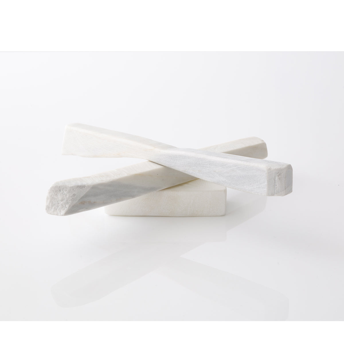 Unknown Everyday Village : Sticks In Statuario Marble Sculpture
