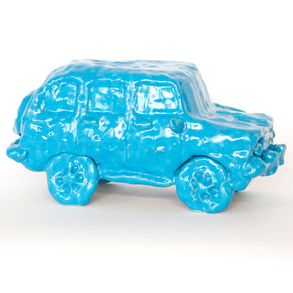 Sky Blue Hatchback