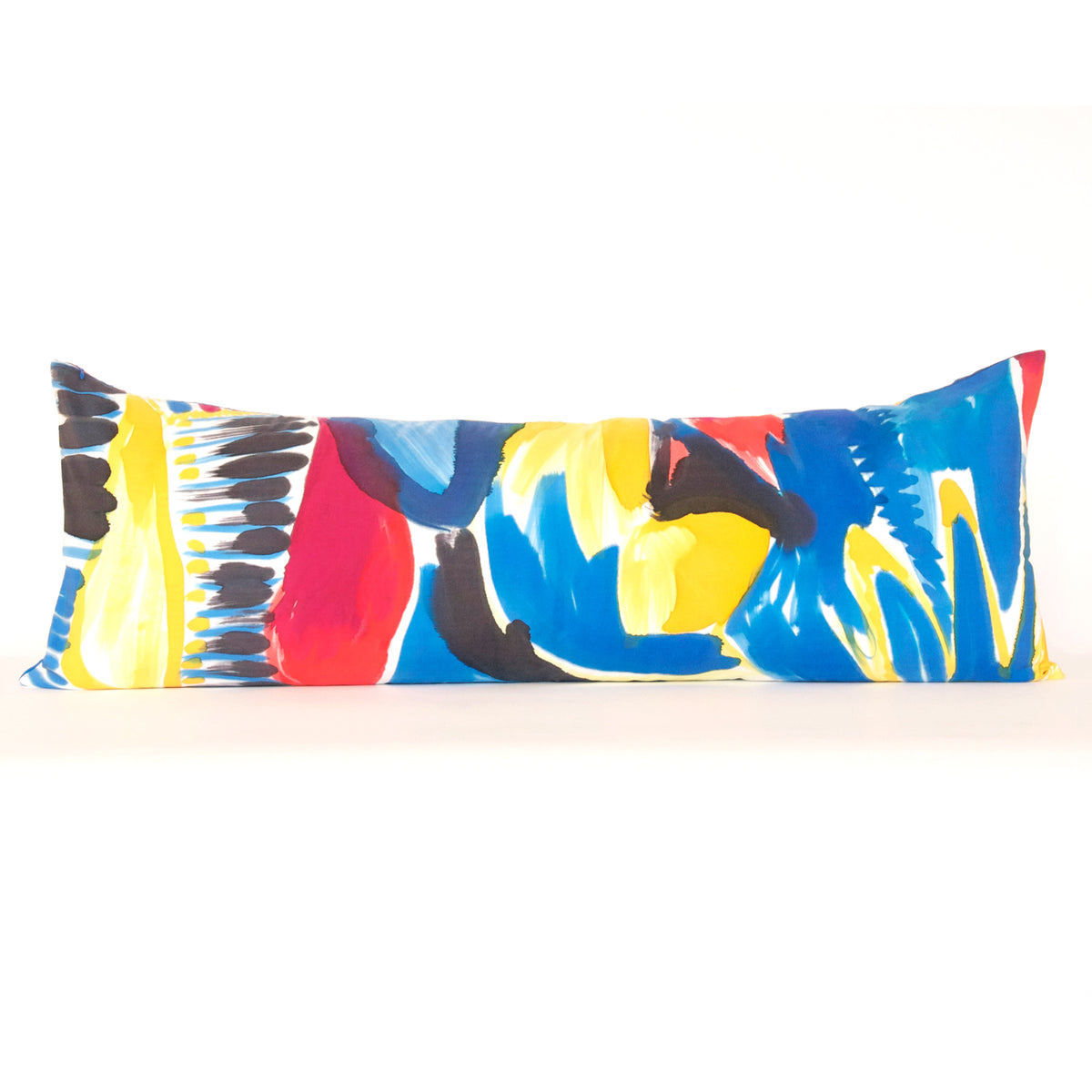 Hand-Painted Parrot Silk Charmeuse Snake Pillow