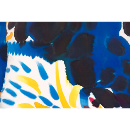 Hand-Painted Parrot Silk Charmeuse Snake Pillow